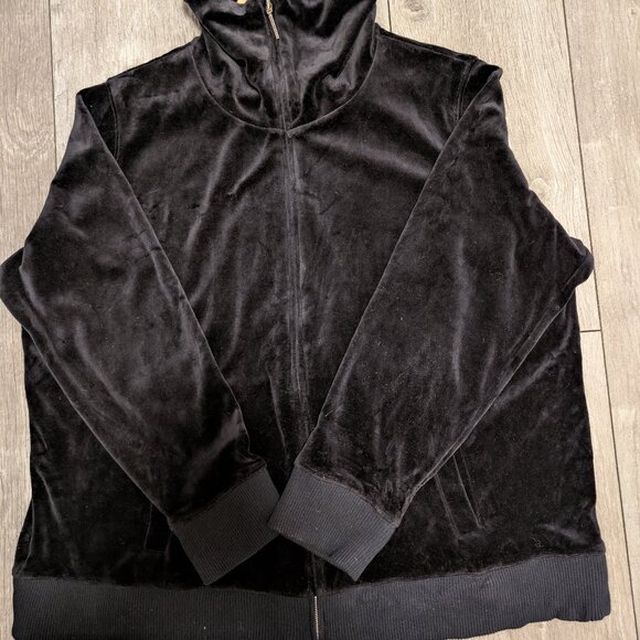 Jones New York Sport Black Velour Zip Jacket | Excellent Condition, Size 2X - Picture 8 of 14